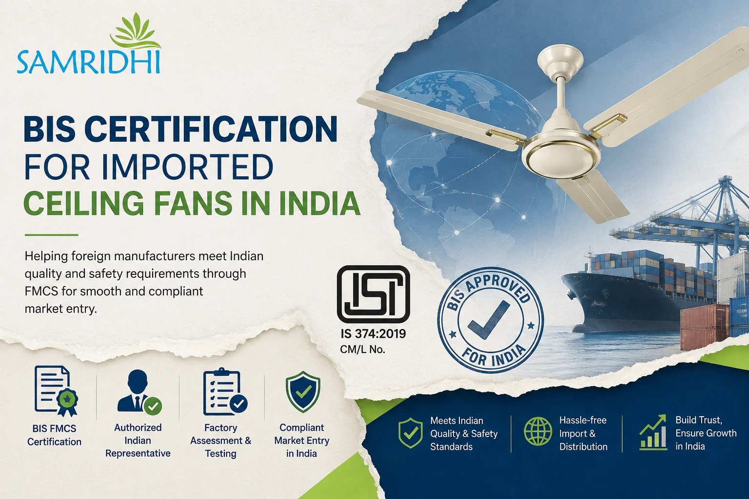 BIS Certification for Imported Ceiling Fans in India