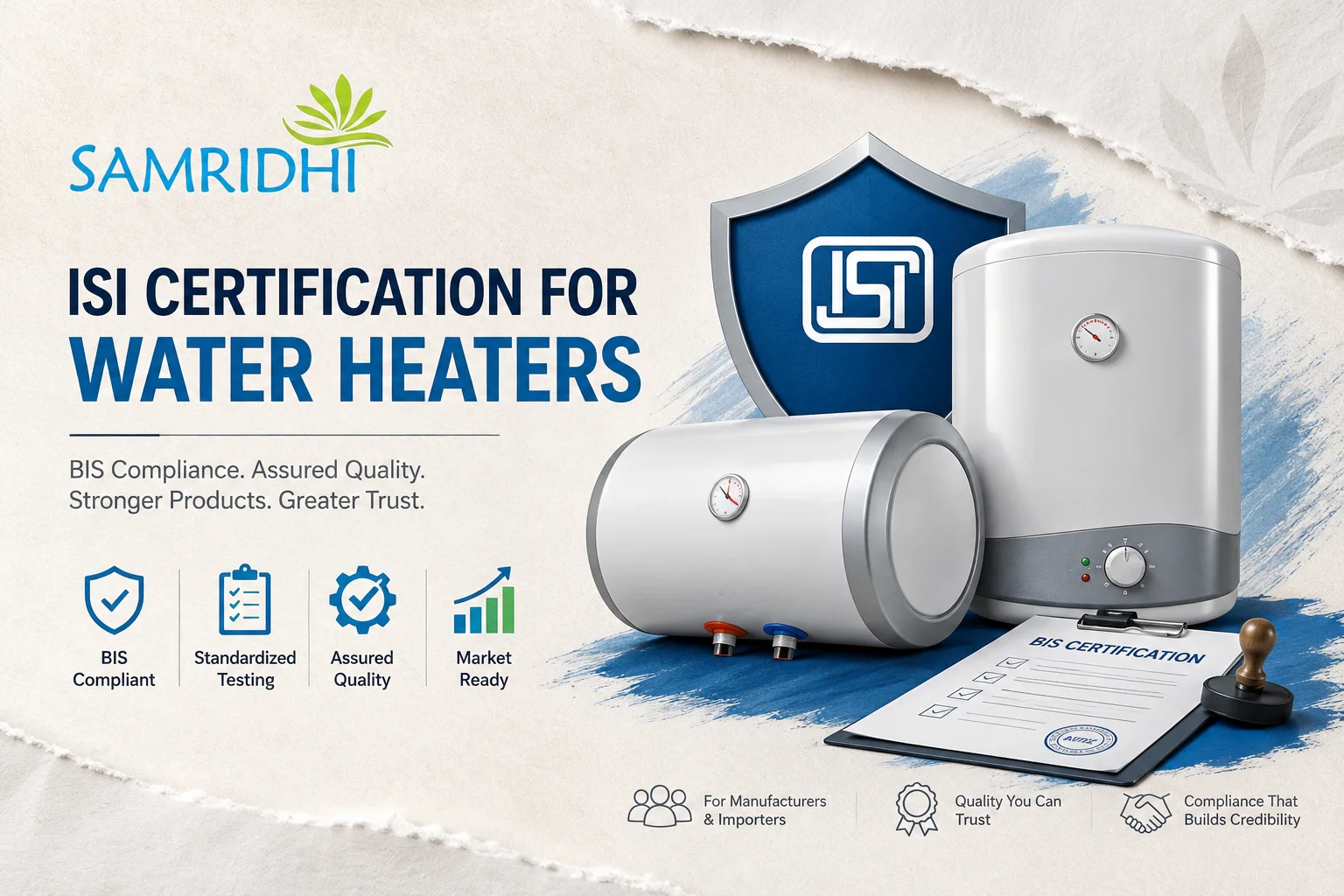 ISI Certification for Water Heaters in India