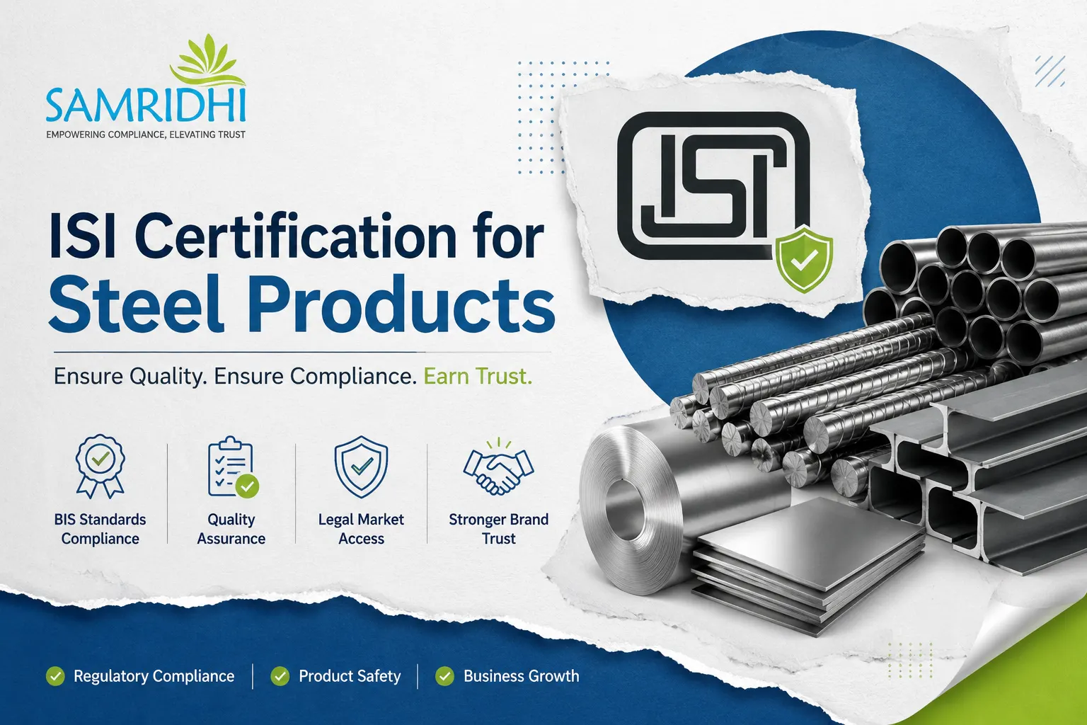ISI Certification for Steel Products in India